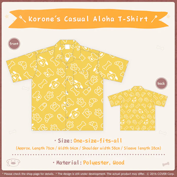 Inugami Korone Birthday Celebration 2022, Korone's Casual Aloha T-Shirt
