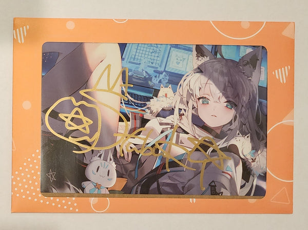 [Hololive] Shirakami Fubuki 4th Anniversary Handsigned Postcard