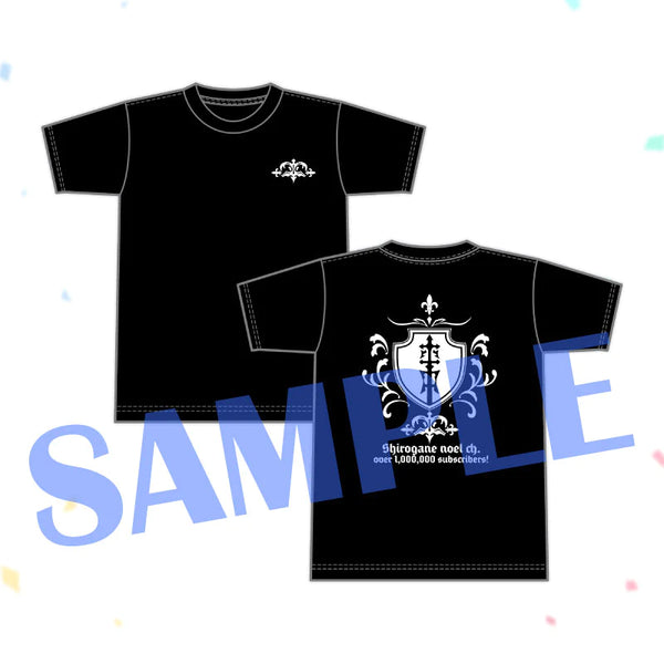 [Hololive] Shirogane Noel 1 Million Subscribers Commemorative T-shirt (Black) (JP Free)